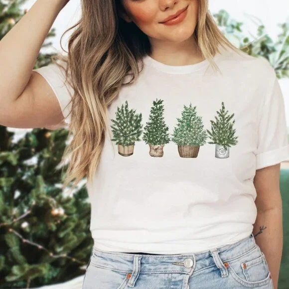 Christmas Tree Shirt, Festive Christmas Tree Shirt, Christmas Tree Lights Shirt - Picture 1 of 5
